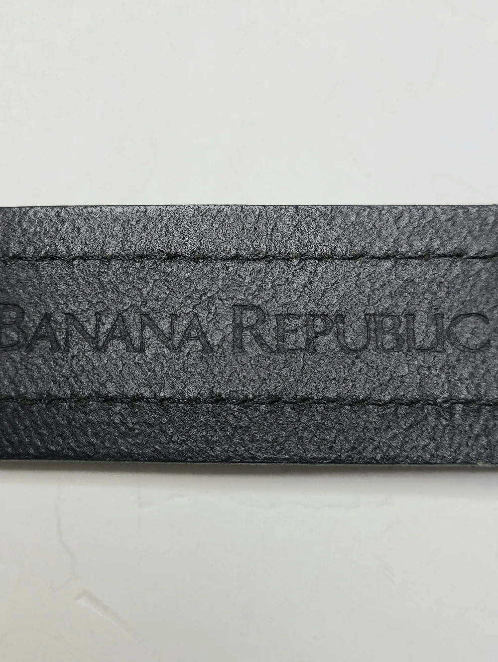 Banana Republic Striped Canvas Italian Leather Made in USA Vintage Belt